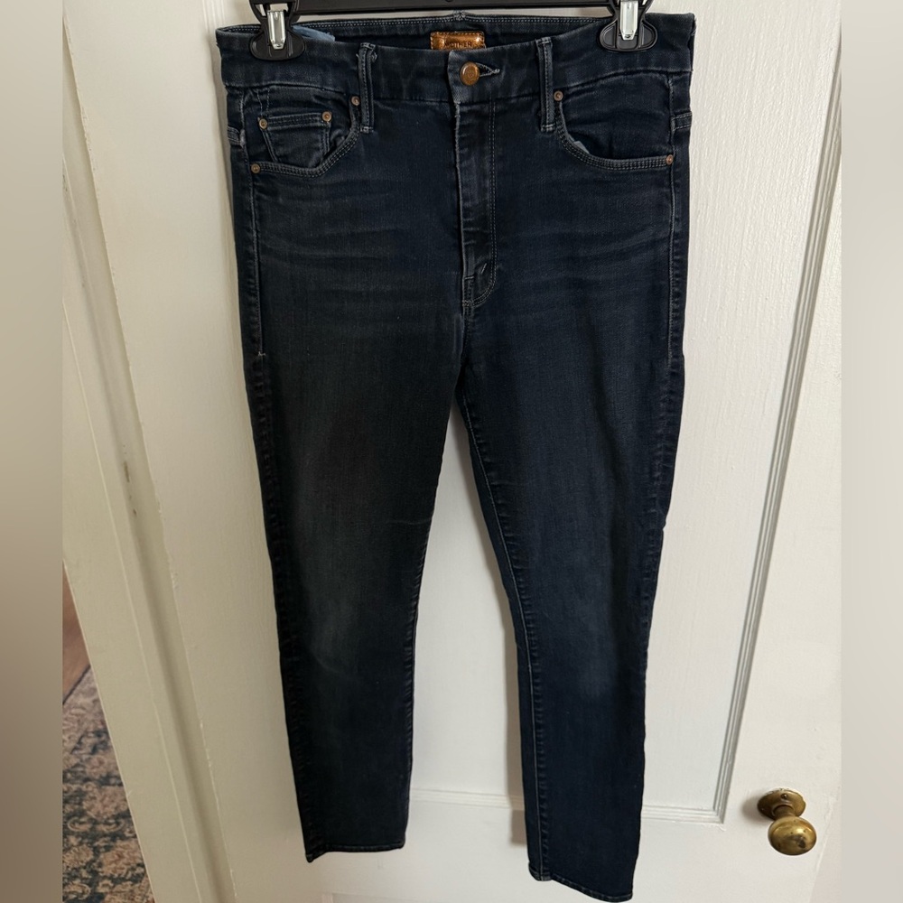 MOTHER Dark High Waisted Looked Petite Jeans